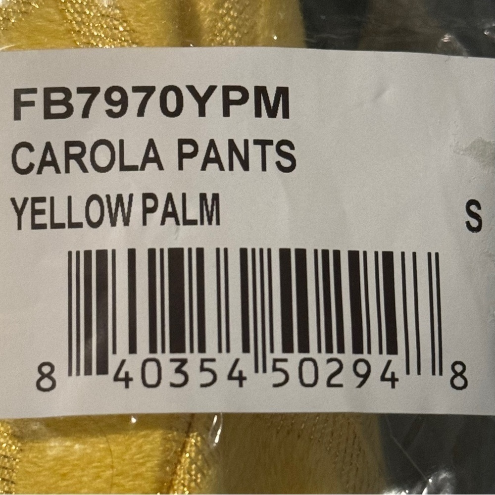 Floral Jacquard Yellow Women's Pants - Picture 9 of 9